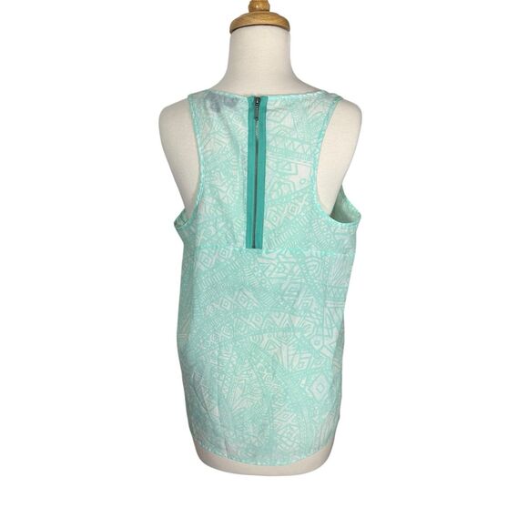 Josephine Studio Turquiose Aztec Southwest Print Sleeveless Blouse Top Petite M - Picture 3 of 5